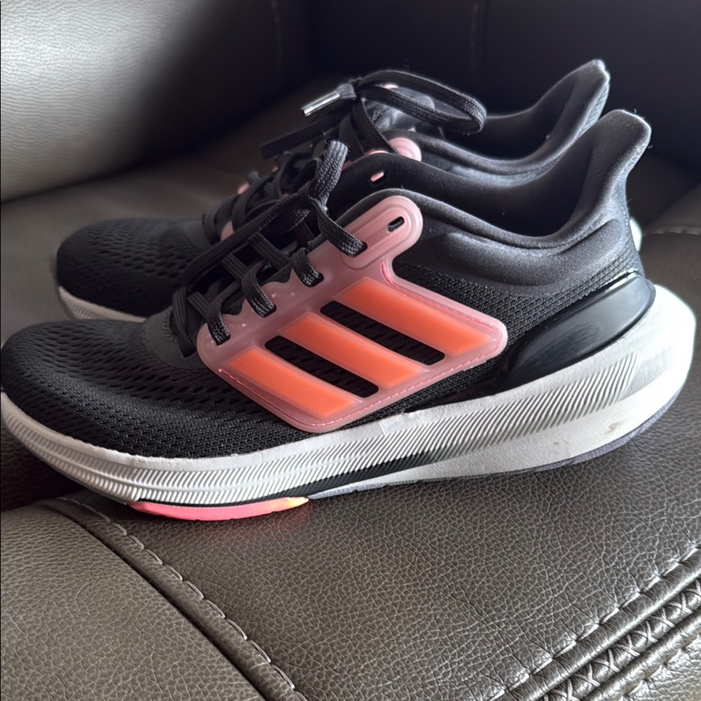 Adidas Black and Pink Athletic Shoes with Performance Design